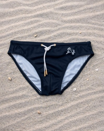 Black men swim briefs low - black,